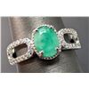 Image 3 : Silver(2.66g), Emerald (1ct) Ring Retail value $300
