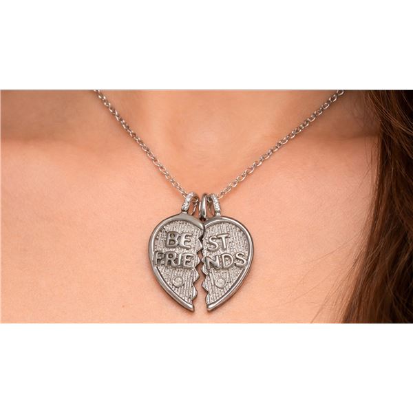 Silver(3.9g), Natural Diamond (0.02ct) Necklace 15" Retail value $200