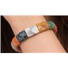 Image 1 : Multi Genuine Gem (Jade, Aventurine, etc.) Bracelet Flexible Retail value $200