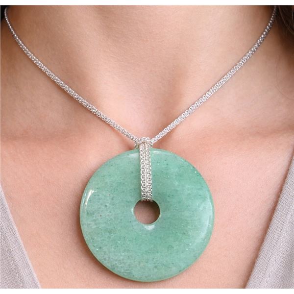 Silver(app 15g), Jadeite Necklace 16-22" Retail value $240