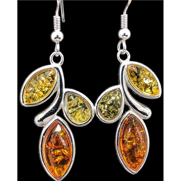 silver(3.68g), Amber Earring Retail value $240