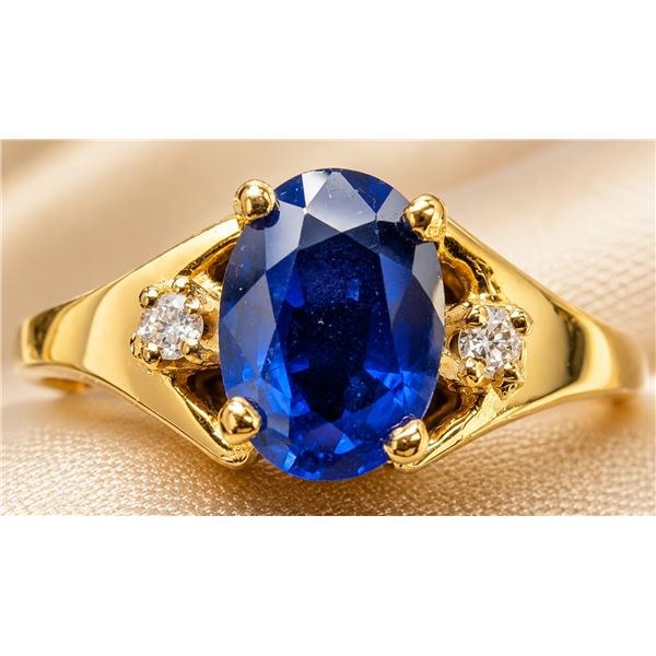 10k(1.3g), Tanzanite (0.5ct), Diamond (0.02ct) Ring, Size 6.5 Retail value $1600