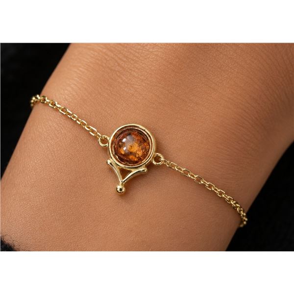 Silver(2.15g), Amber Bracelet 7.5" Retail value $160