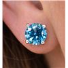 Image 1 : 14k Blue Lab Diamond (0.48ct) Earring Retail value $800