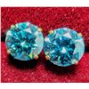 Image 2 : 14k Blue Lab Diamond (0.48ct) Earring Retail value $800
