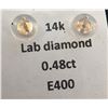 Image 5 : 14k Blue Lab Diamond (0.48ct) Earring Retail value $800