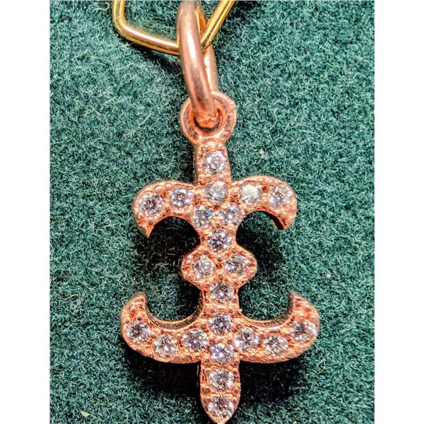 CZ Rose Gold Plated Pendant Retail value $30