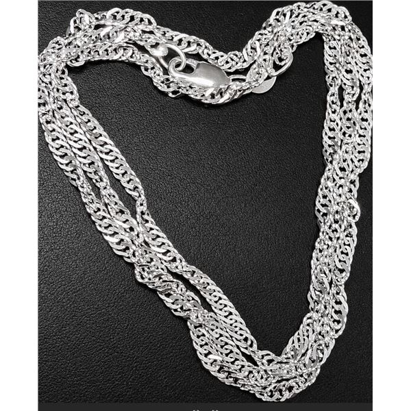Silver(9.3g), Singapore  Chain 22" Retail value $270