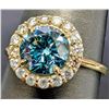 Image 4 : 10k(1.8g), Blue Lab Diamond (1.5ct), Diamond (0.5ct) Ring, Size 6.5 Appraised value $3410