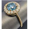 Image 6 : 10k(1.8g), Blue Lab Diamond (1.5ct), Diamond (0.5ct) Ring, Size 6.5 Appraised value $3410