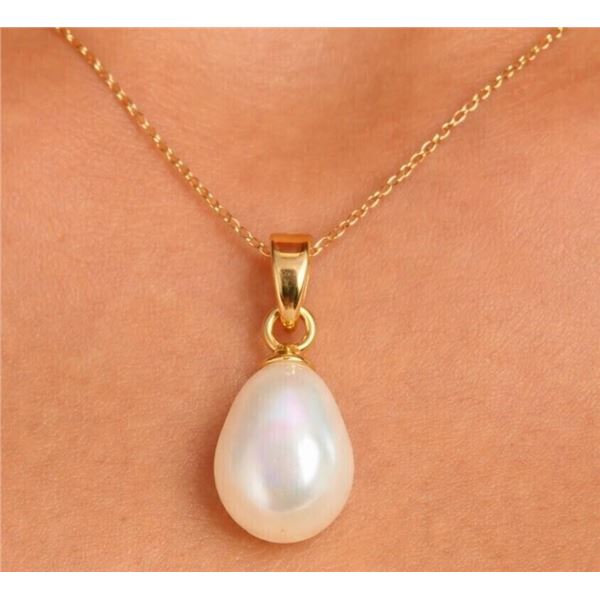 14k Peg & GP Bail F.W. Pearl Pendant Retail value $200