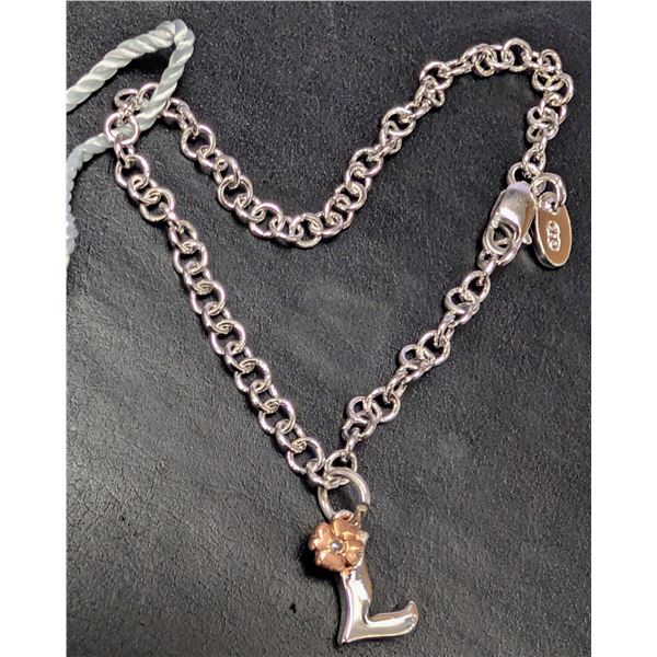 Silver(2.7g), Natural Diamond (0.01ct) Bracelet 6" Retail value $70
