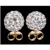 Image 3 : 14k(0.56g), Crystal Ball Earring Retail value $300
