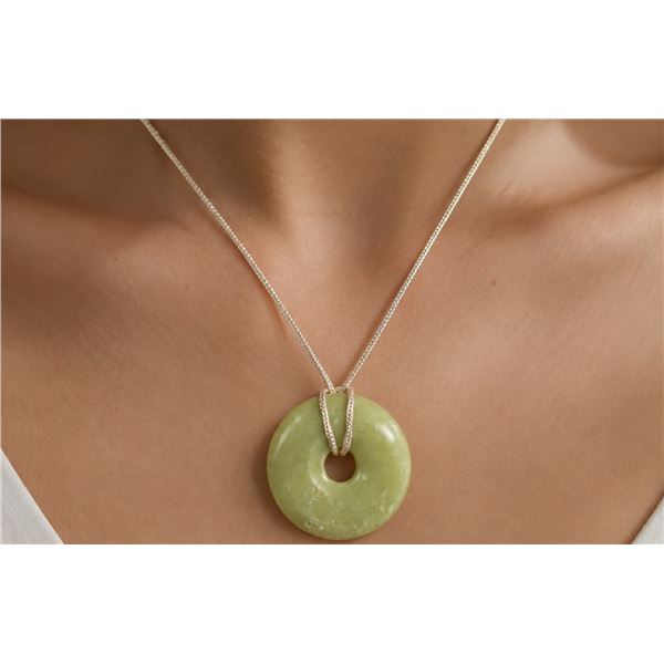 Silver(app 15g), Jadeite Necklace 16-22" Retail value $240