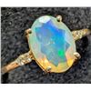 Image 2 : 10k(1.5g), Opal (1.5ct), Diamond (0.06ct) Ring, Size 7 Retail value $2400