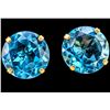 Image 2 : 14k(1.2g), Blue Topaz (4.5ct) Earring Retail value $1000