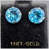 Image 4 : 14k(1.2g), Blue Topaz (4.5ct) Earring Retail value $1000