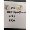 Image 5 : 14k(1.2g), Blue Topaz (4.5ct) Earring Retail value $1000