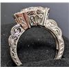 Image 5 : Silver(7.39g), Blue Topaz (Wave Engraving Design) (1ct) Ring Retail value $400