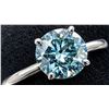 Image 1 : 10k(1.35g), Blue Lab Diamond (0.66ct) Ring, Size 6.25 Retail value $2400