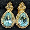 Image 2 : Silver(4.05g), Blue Topaz (2ct) Earring Retail value $240