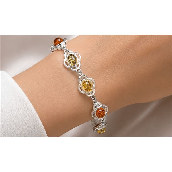 Silver(7.2g), Amber bracelet 7-7.5'' Retail value $420