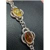 Image 5 : Silver(7.2g), Amber bracelet 7-7.5'' Retail value $420