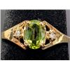 Image 4 : 10k(1.3g), Peridot (0.5ct), Diamond (0.02ct) Ring, Size 6.5 Retail value $1600