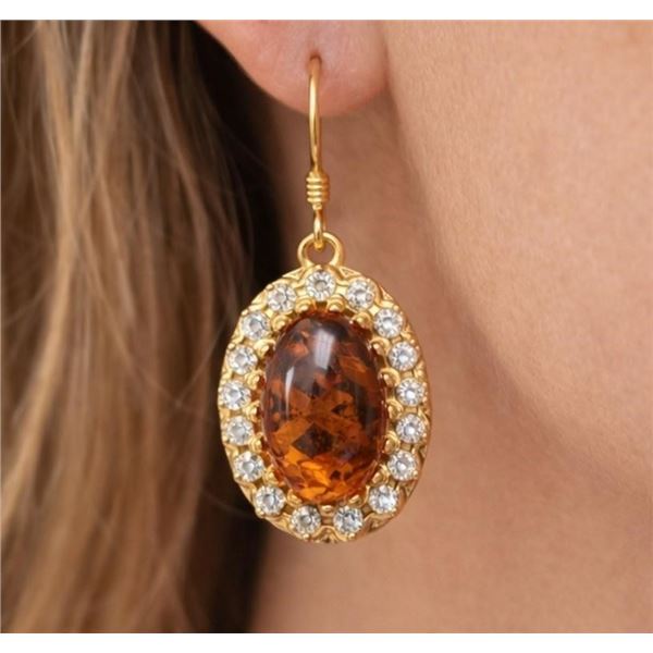 Silver(6.2g), Amber Earring Retail value $400