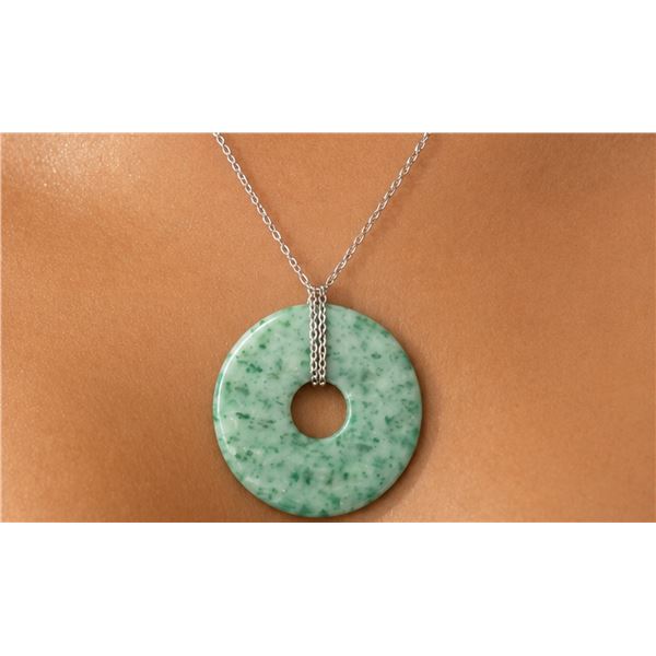 Silver(app 15g), Jadeite Necklace 16-22" Retail value $240