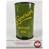 Image 4 : OIL CAN : Superior Motor Oil (Measures : 6-1/2"H x 4"Dia)