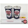 Image 1 : STP Oil Treatment Cans (2) (Cardboard) (Both Full) (Both Measures : 5"H x 3"Dia)