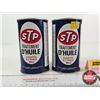 Image 4 : STP Oil Treatment Cans (2) (Cardboard) (Both Full) (Both Measures : 5"H x 3"Dia)