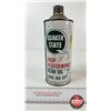 Image 1 : OIL TIN : Quaker State High Performance Gear Oil (Half Full) (Measures : 9"H x 3-1/4"Dia)