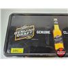 Image 2 : Single Sided Tin Embossed Sign : Miller Genuine Draft/Harley Davidson (Measures : 8"H x 18"W)