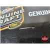 Image 4 : Single Sided Tin Embossed Sign : Miller Genuine Draft/Harley Davidson (Measures : 8"H x 18"W)