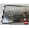 Image 6 : Single Sided Tin Embossed Sign : Miller Genuine Draft/Harley Davidson (Measures : 8"H x 18"W)