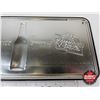 Image 7 : Single Sided Tin Embossed Sign : Miller Genuine Draft/Harley Davidson (Measures : 8"H x 18"W)