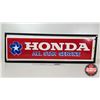 Image 2 : Vintage Single Sided Sign : HONDA ALL STAR SERVICE (Measures : 12"H x 37-1/2"W x 5-1/2"D) (NOTE : Le