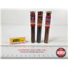 Image 1 : Sheffield Bronze Powder Glass Vials (3) (Full) (All Measure : 4"L)