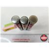 Image 6 : Sheffield Bronze Powder Glass Vials (3) (Full) (All Measure : 4"L)