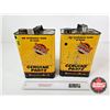 Image 1 : Hydraulic Fluid Cans (2) : Minneapolis-Moline (Both Measure : 10"H x 6-1/2"W x 4"Dia)