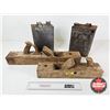 Image 1 : Vintage Collectors Combo : (2) Wood Planes & (2) One Gal Tins (Longest Plane Measures : 22-1/4"L)