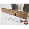 Image 3 : Vintage Collectors Combo : (2) Wood Planes & (2) One Gal Tins (Longest Plane Measures : 22-1/4"L)