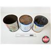 Image 6 : Vintage Anti-Freezes Cans (3) : - CO-OP - Zero-Flow - Exel (All Measures : 8"H x 7"Dia)