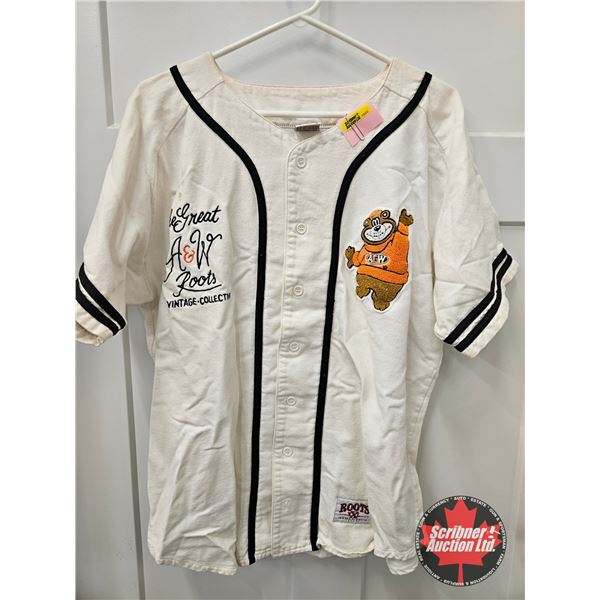 ROOTS A&W Cotton Shirt (Size Large) (NOTE : Small Wear Marks on Right Hand Upper Front)