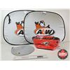 Image 1 : A&W Collapsible Sun Shades (2) w/ Soft Side Cooler (Sun Shade Measures : 23"H x 28"W)