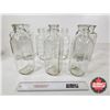 Image 1 : Clear Glass Grouping - Sealers (2) - Milk Bottles (3) - Canisters (2) (Tallest Measures : 10-1/2"")"