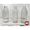 Image 2 : Clear Glass Grouping - Sealers (2) - Milk Bottles (3) - Canisters (2) (Tallest Measures : 10-1/2"")"