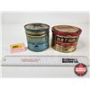 Image 1 : OLD CHUM Tobacco Tins (2) - 3-1/2"H x 5"Dia - 3-3/4"H x 4-1/4"Dia